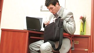 Boss punish Secretary for the loss of documents.