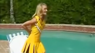 Sexy Blonde Cheerleader Gets Slammed Hard Outdoors
