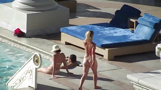 Las Vegas Pool Voyeur - PAWG in White Thong