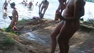 Hidden cam video taken while strolling through a nudist beach