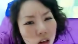 Asian MILF rides hairy cock in her hairy pussy