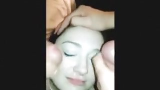 Homemade Swinger Double Facial Compilation