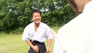 A samurai fingers then fucks a Japanese girl's hairy snatch