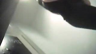 Exciting black bra scenes from the changing room girl