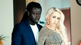 Big black lover is having fun with a white angel Christina Shine