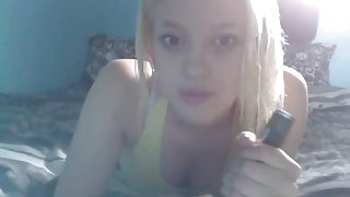 Sexy Blonde Dirty Talk And Bate
