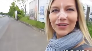 Submissive Amateur Girlfriend Public Facial