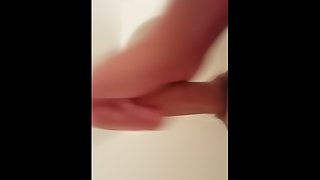Stroking my Big Cock in the Shower
