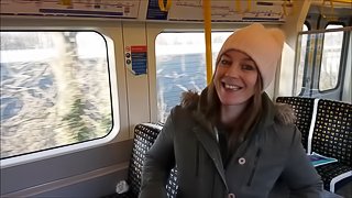 Quick Blow Job & Swallow on the Train